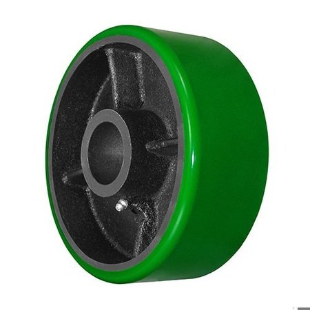 DURASTAR Wheel; 8X3 Polyurethane|Steel (Green|Black); 1-15/16 Plain Bore 830PU86G